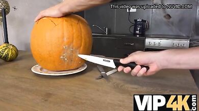 VIP4K. Mature woman is banged by her stepson on Halloween