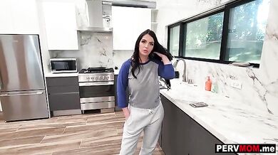 Stepmom helps stepson with boner problem