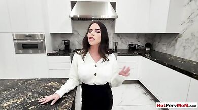 MILF stepmom try to convince her stepson