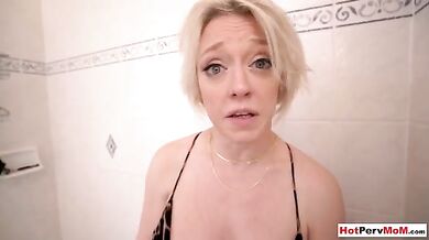 Mature asks stepson to finger her pussy