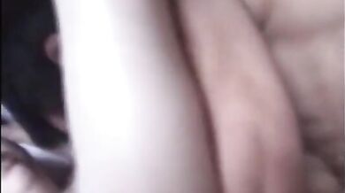 Japanese amateur BBW Granny with stepson. Censored.