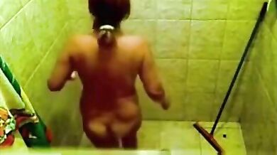 Mexican stepmom spied by wanking stepson