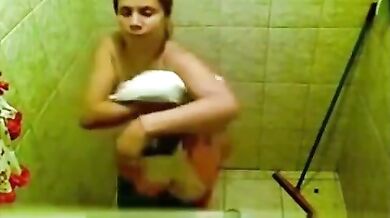 Mexican stepmom spied by wanking stepson