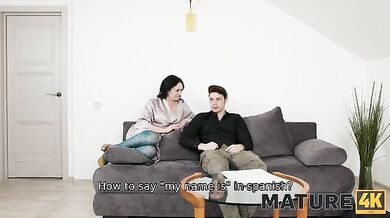 MATURE4K. Chubby mature woman gives joy to stepson