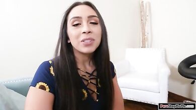 Big tits latina stepmom gets her pussy banged by her stepson