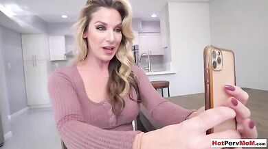 Stepson takes advantage on hot MILF mom