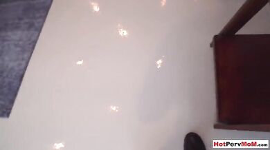 Stepson takes advantage on hot MILF mom