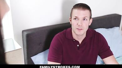 FamilyStrokes - Busty Latina Gives Stepson A Hot Blowjob