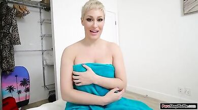 Busty stepmom takes horny stepsons big cock in her wet pussy