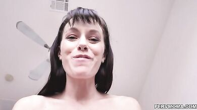 Hot brunette stepmom Alana Cruise loving stepsons rod