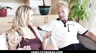 FamilyStrokes - Hot Stepmom Rides Stepsons Long Johnson