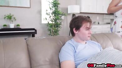 Stepson caught masturbating by stepmom