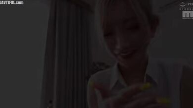 JAPANESE SEXY BLONDE IS A PROFESSIONAL MASSEUSE WHO SEDUCES; TRAINS AND FUCKS HER YOUNG STEPSON AIKA UNCENSORED