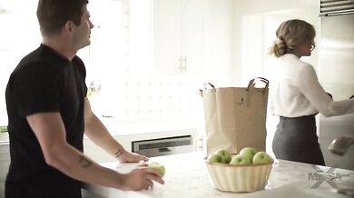 Busty Blonde MILF Cory Chase Craves Her Stepson's Coworker