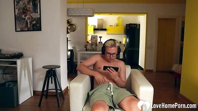 Redhead Stepmom Catches Me Masturbating