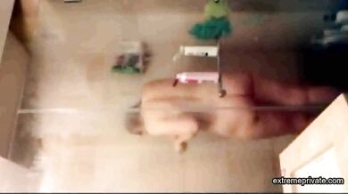 Spying on Stepmom showering and masturbating