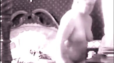 spying on stepmom smearing her plump body