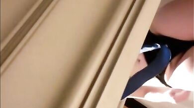 spying on stepmom. (BBW, big tits, hairy)