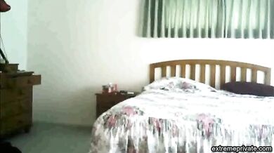 spying on stepmom as she lotions her pussy