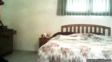 spying on stepmom as she lotions her pussy