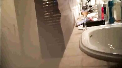 busty Stepmom smoking, drinking and naked