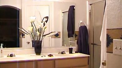 My stepmom. In bathroom and masturbating (spy)