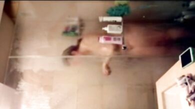 curvy stepmom 51 shaving her pussy in the shower